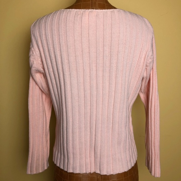 LIKE NEW! Pink Pierre Cardin Vintage Crew Neck Sweater - Picture 2 of 9